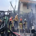 Kebakaran Rumah Semi Permanen di Cilawu Garut